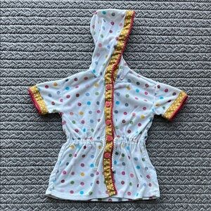 Matilda Jane 4T swim coverup with Colorful Dots and Yellow Trim